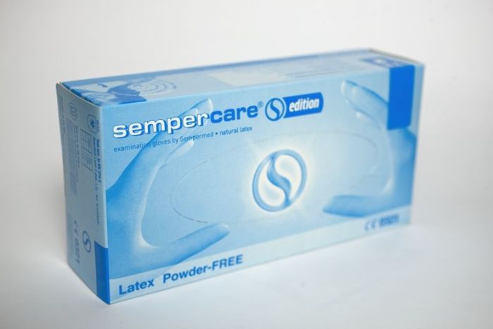 Рукавички латексні нестерильні, неопудрені, SemperCare